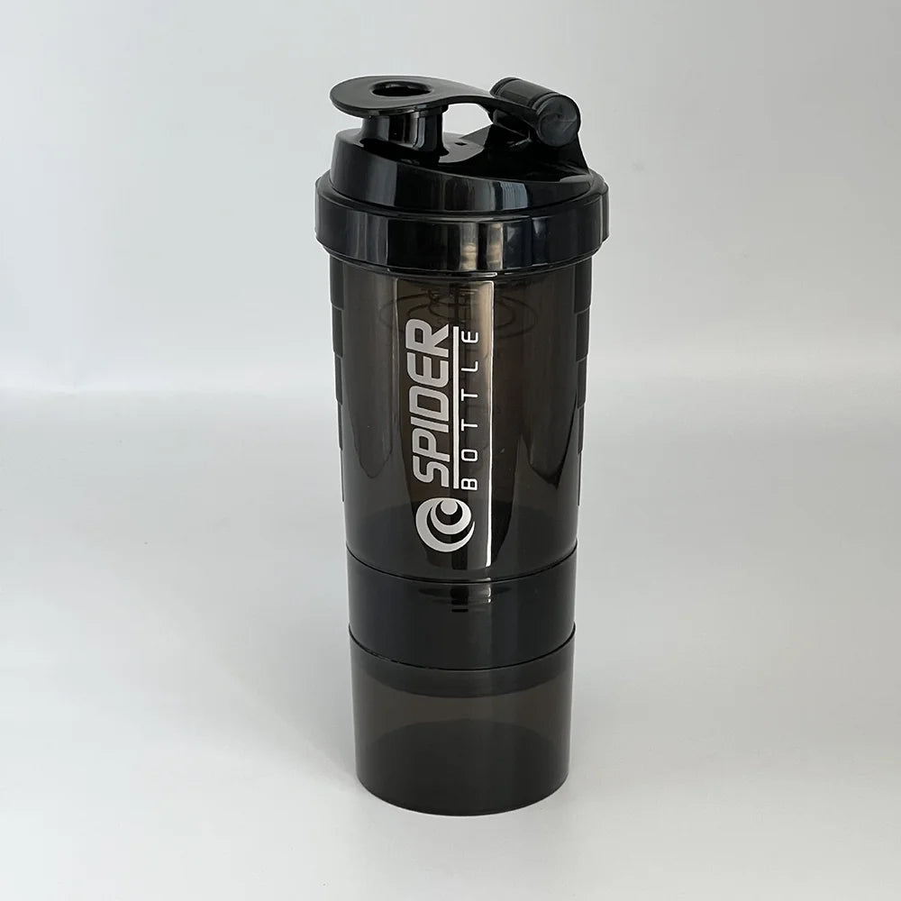 3-Layer Protein Shaker Bottle – Large Capacity Mixer Cup for Gym Fitness