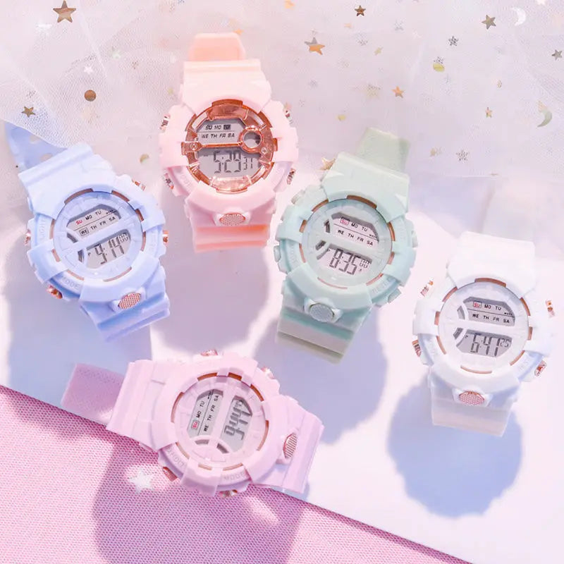 Digital LED Sport Watch – Waterproof Countdown Timer for Women
