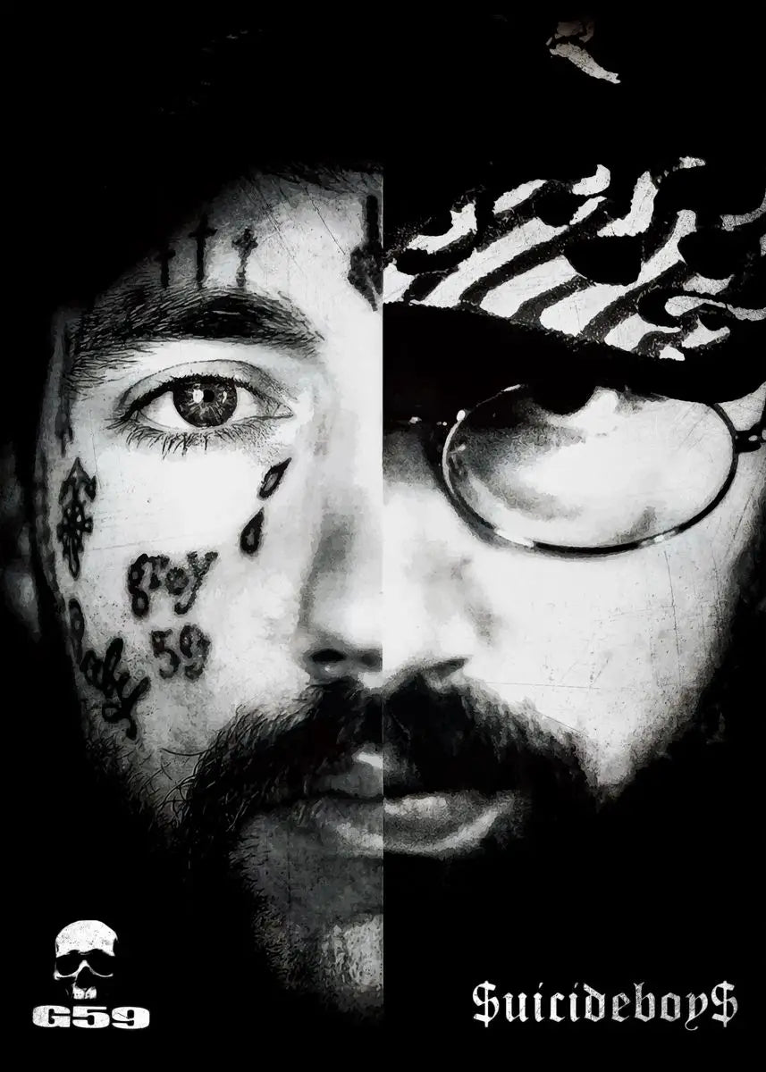 Suicideboys Band Canvas Poster – Vintage Hip Hop Music Wall Art for Home Decor