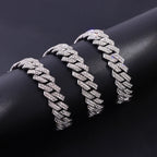 Iced Out Cuban Link Chain – AAA Rhinestone Men's Necklace for Hip Hop Jewelry