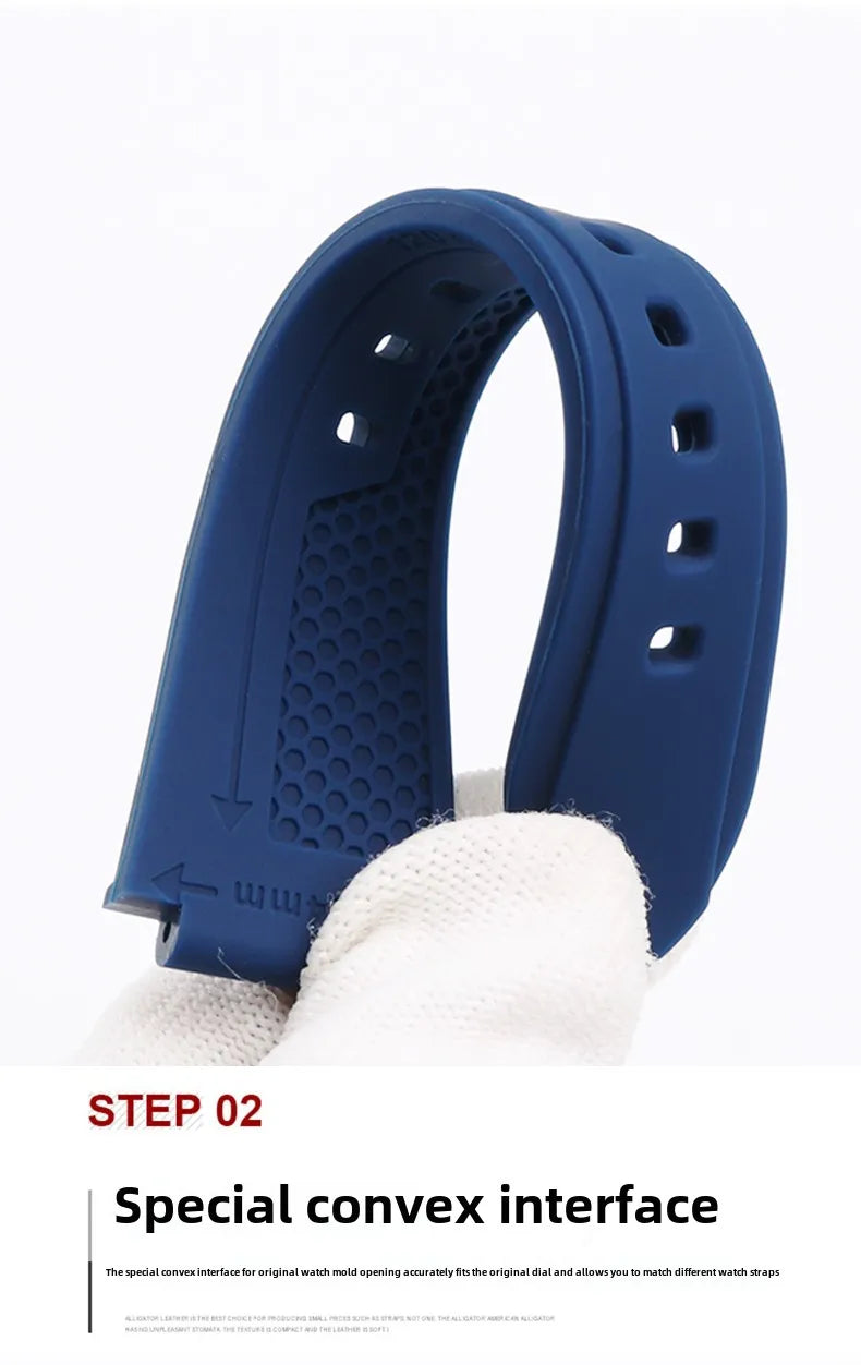 Rubber Watch Strap – Silicone Diving Band for Oris Aquis Series
