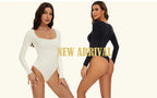 Ribbed Tummy Control Jumpsuit – Open Crotch Shapewear for Daily Compression