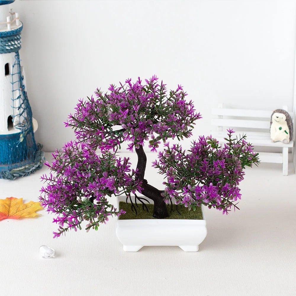 Artificial Potted Bonsai Tree – Zen Miniature Plant for Home Desk Decor