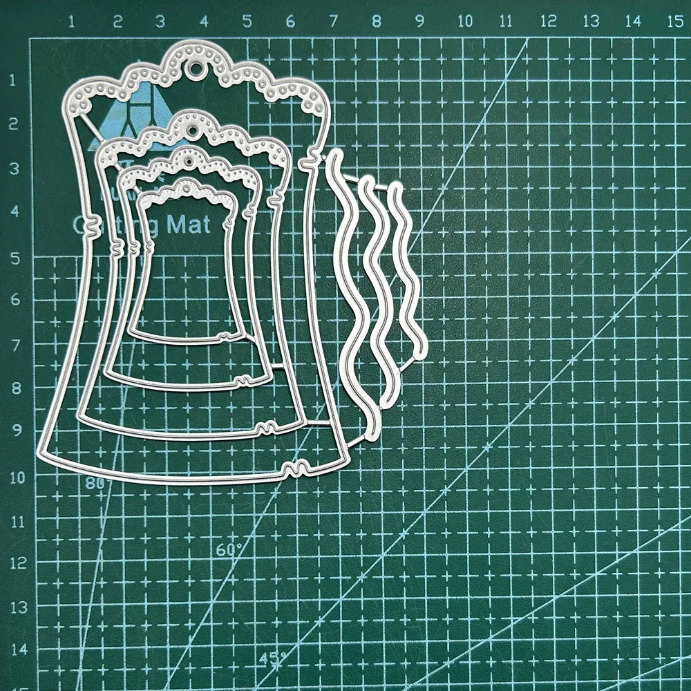 Metal Tag Cutting Dies – Layering Label Stencils for Scrapbooking Crafts