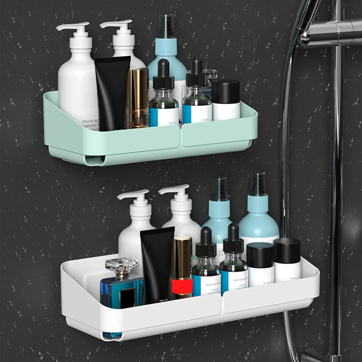 Adhesive Wall Storage Shelf – No-Drill Organizer for Bathroom and Kitchen