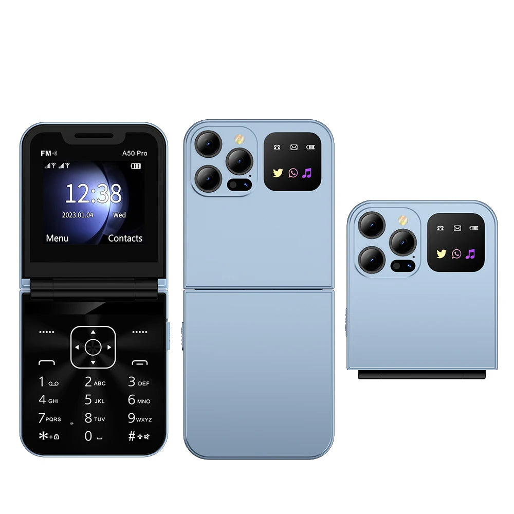 Flip Mobile Phone – Dual SIM with Call Recording for Seniors