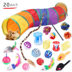 Interactive Cat Play Tunnel – Foldable Mouse and Fish Toy Set for Pets