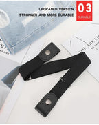 Stretch Elastic No Buckle Belt – Invisible Waistband for Men and Women