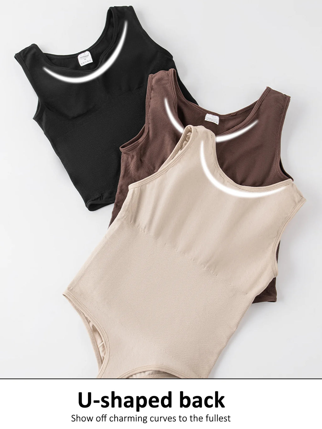 Seamless Tummy Control Bodysuit – Open Crotch Fajas for Women Shapewear