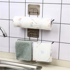 Adhesive Paper Towel Holder – Wall Mounted Rack for Kitchen Cabinet Storage