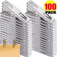 Stainless Steel Clothes Pegs – Windproof Metal Clamps for Laundry Drying