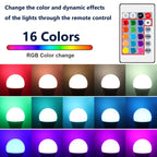 RGB LED Light Bulb – Dimmable 16 Color Remote for Home Bedroom Decor