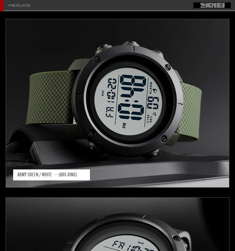 Digital Sports Watch – 5Bar Waterproof Alarm for Men Training