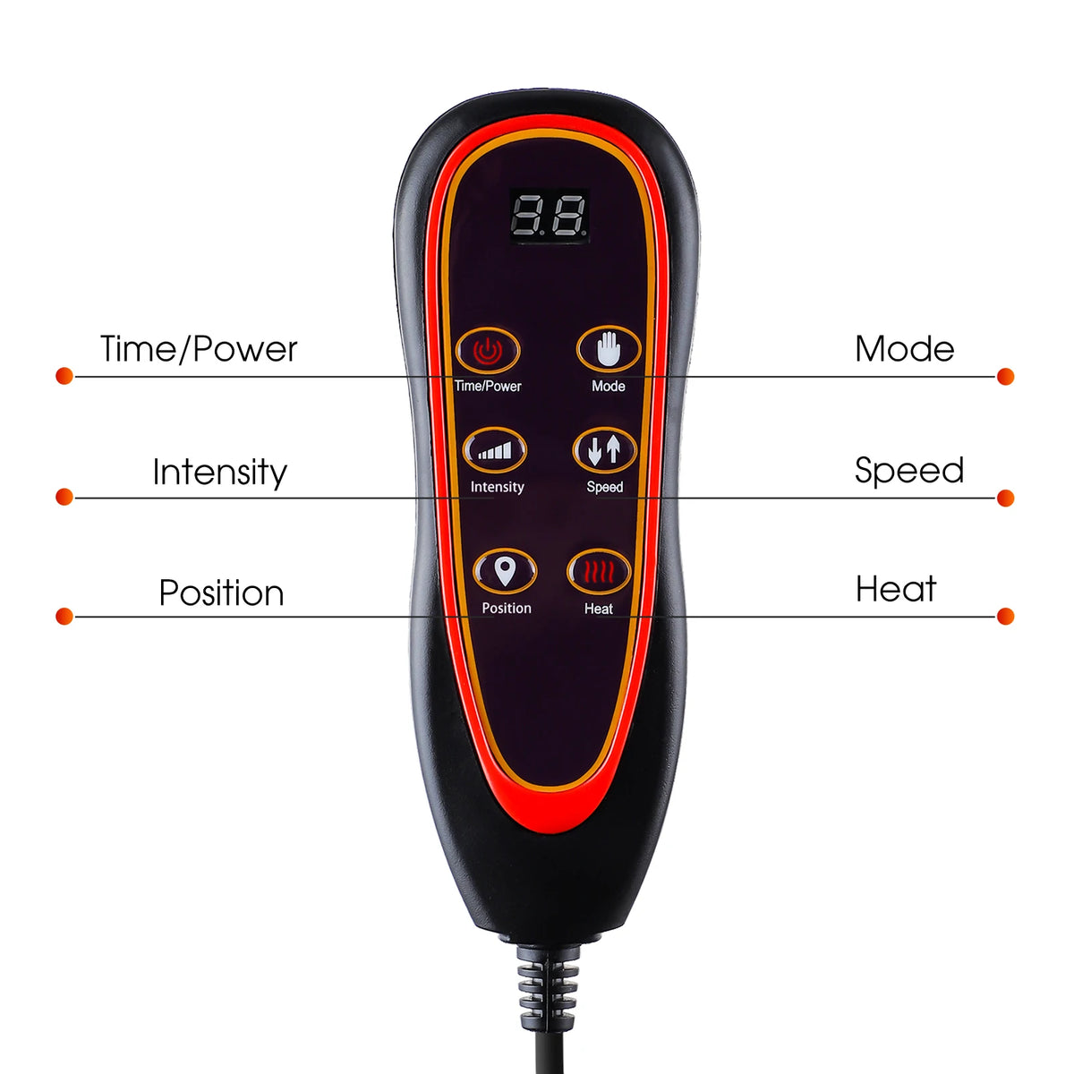 Heated Back Massage Cushion – Infrared Vibrating Mat for Home Office and Car