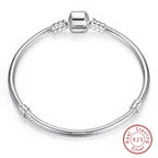 925 Sterling Silver Charm Bracelet – Adjustable Green Zircon for Birthday Gifts