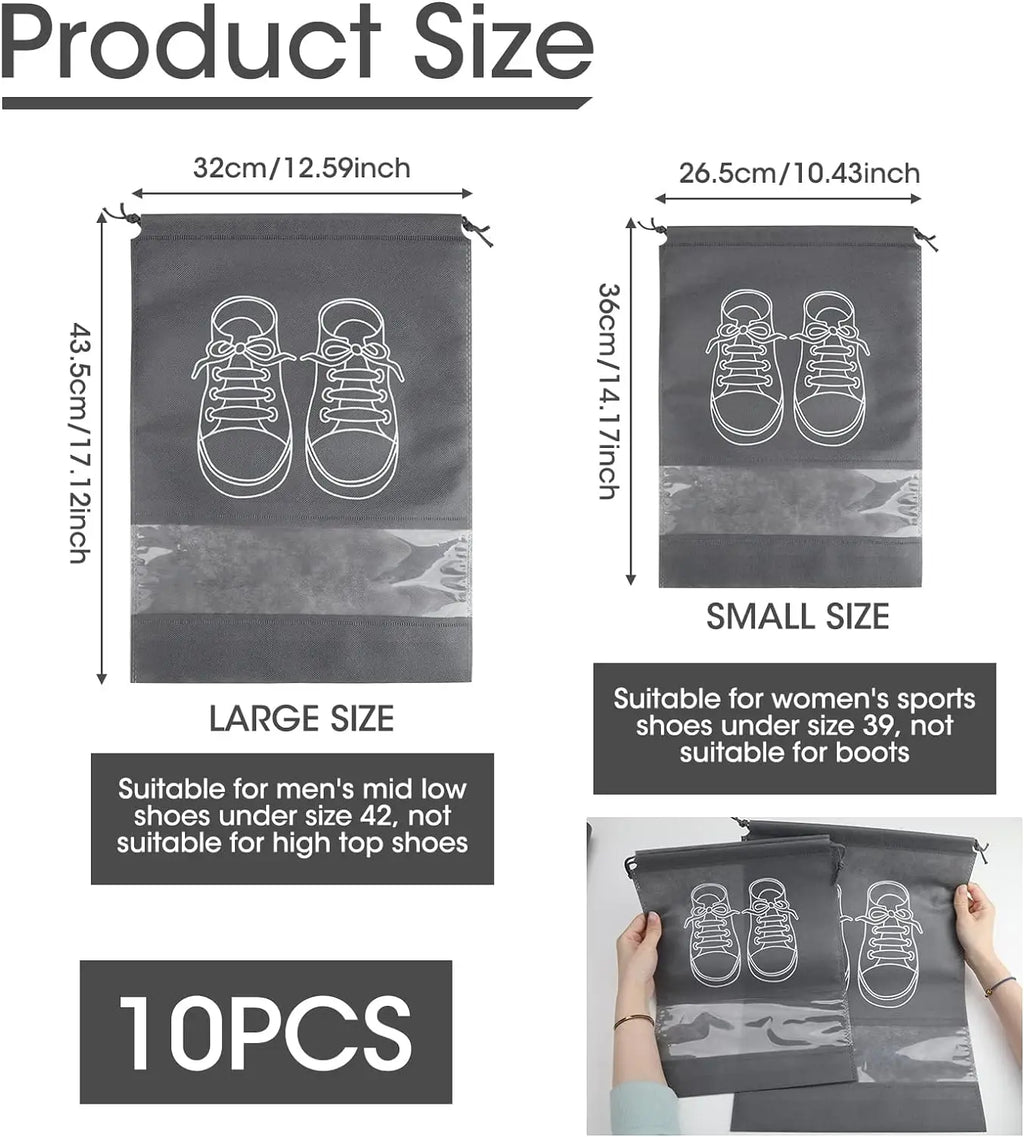 Non-Woven Shoe Storage Bags – Portable Dust-Proof Pouches for Travel and Home