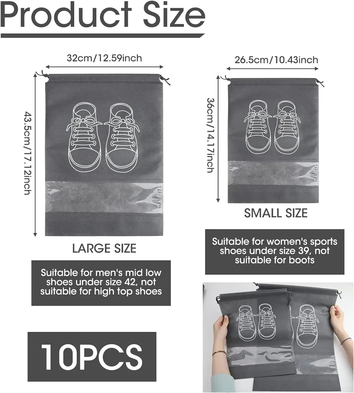 Non-Woven Shoe Storage Bags – Portable Dust-Proof Pouches for Travel and Home