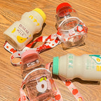 Milk Carton Water Bottle – 480ml Kawaii Plastic Cup for Kids and Adults