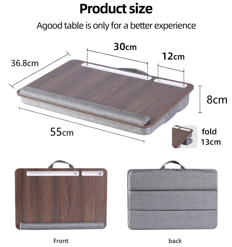 Portable Laptop Lap Desk – Soft Cushion Tray for Student Dormitory Study