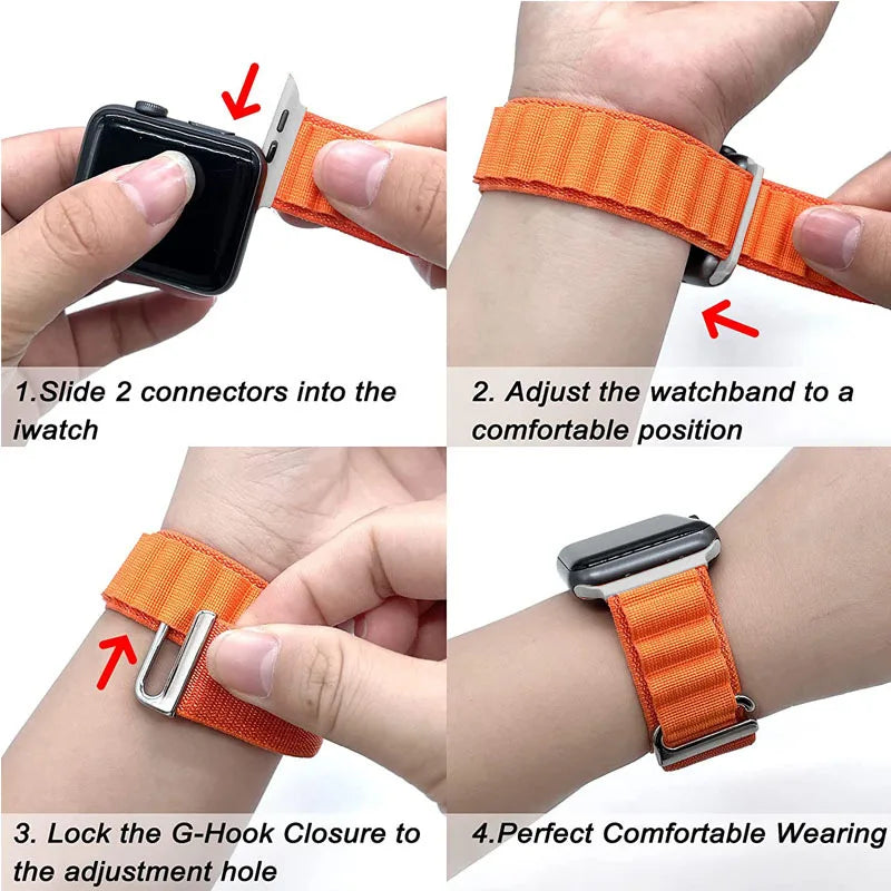 Alpine Loop Nylon Band – Rugged Sport Strap for Apple Watch Ultra and Series