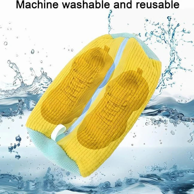 Padded Mesh Shoe Laundry Bag – Protective Sneaker Wash Net for Machine Cleaning