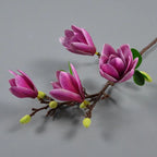 Silk Magnolia Flower Bouquet – Artificial Floral Decor for Wedding Party