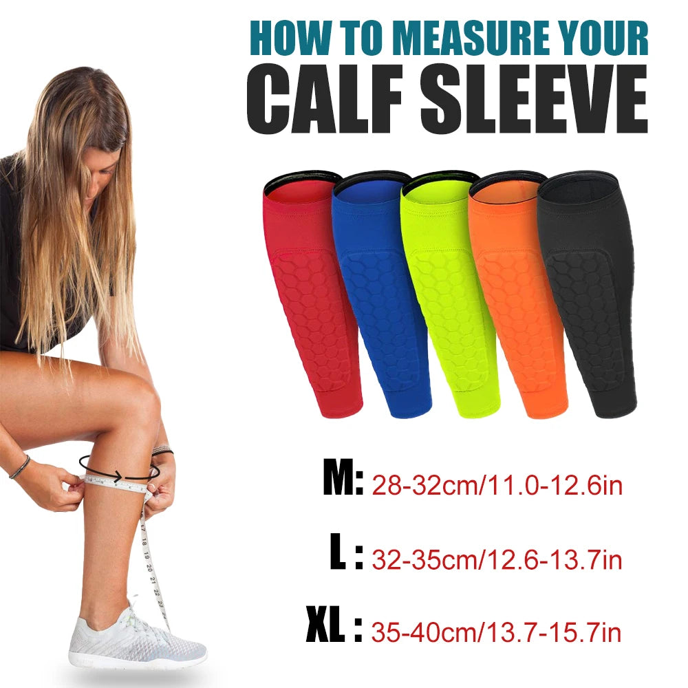 Honeycomb Soccer Shin Guards – Compression Calf Sleeves for Kids and Adults