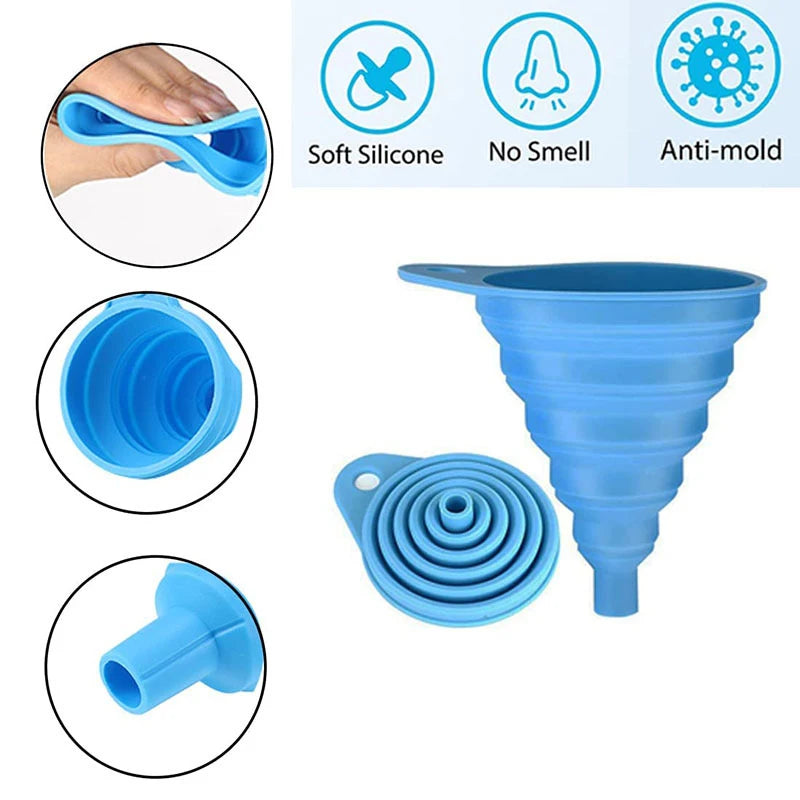 Foldable Silicone Engine Funnel – Portable Liquid Tool for Oil Changes