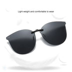 Polarized Flip-Up Square Sunglasses – Aluminum Clip-On for Myopia Glasses