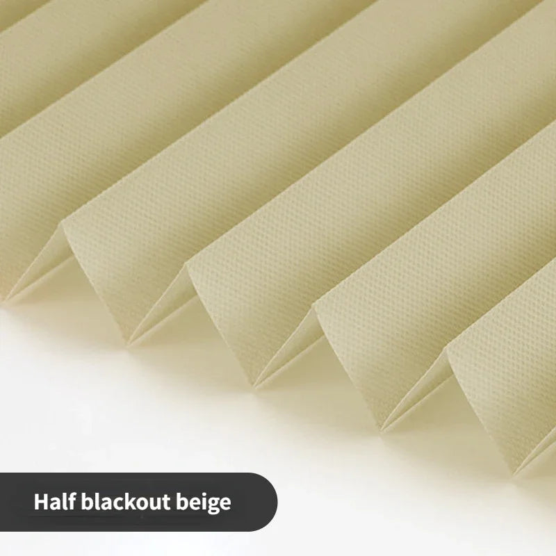 Self-Adhesive Pleated Blinds – Half Blackout Privacy Shades for Home Windows