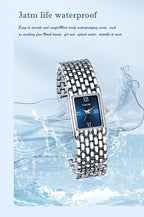 Square Stainless Steel Quartz Watch – Elegant Waterproof Accessory for Women