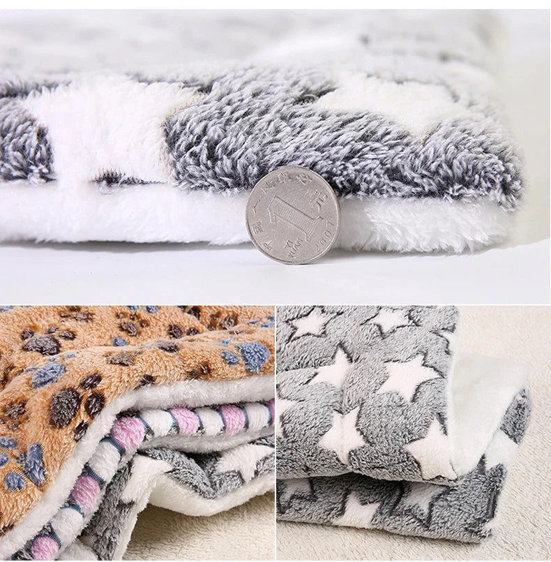 Flannel Pet Sleeping Mat – Warm Winter Cushion for Small and Large Dogs