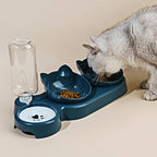 Tilted Cat Bowl Set – Gravity Water Feeder for Neck Protection