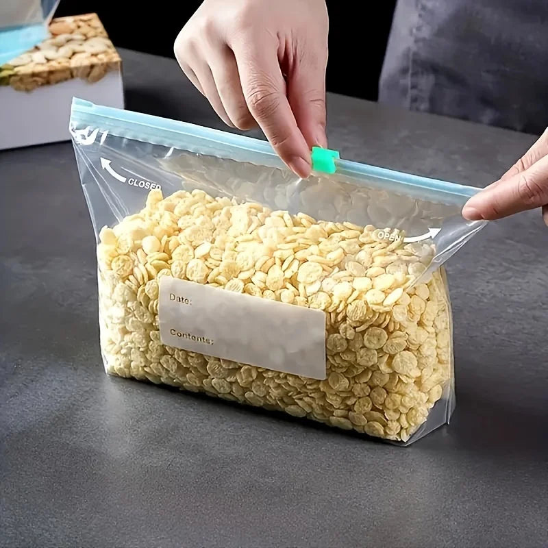 Leakproof Zipper Storage Bags – Fresh Keeping Food Organizers for Kitchen
