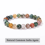 Natural Stone Bead Bracelet – Healing Crystal Gemstone Jewelry for Men and Women