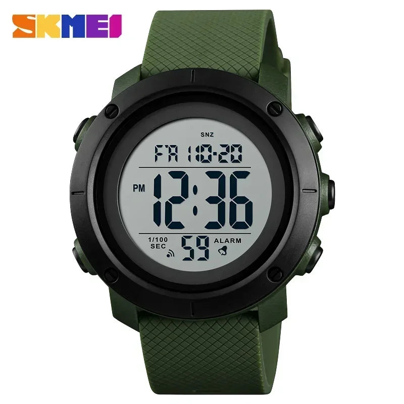 Digital Sports Watch – 5Bar Waterproof Alarm for Men Training