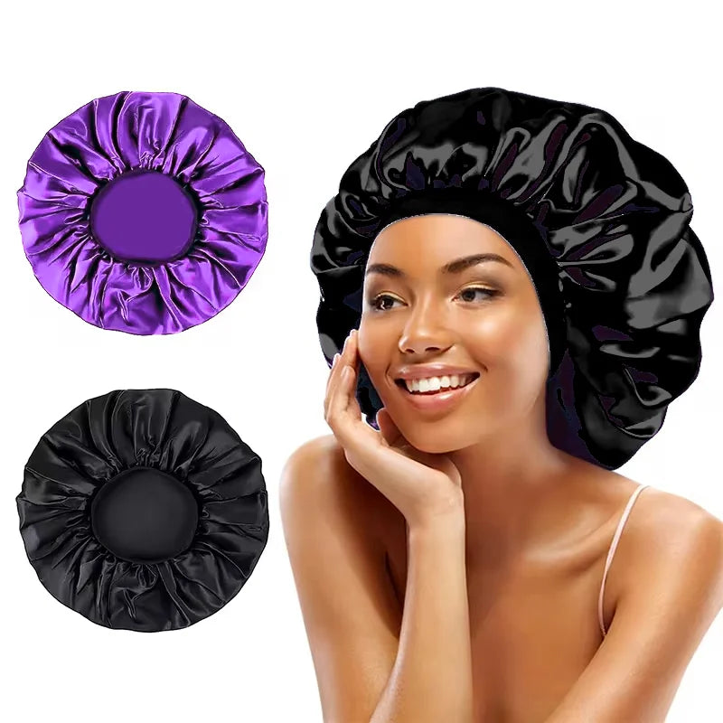 Extra Large Satin Sleep Bonnet – Silky Hair Protection for Curly Hair