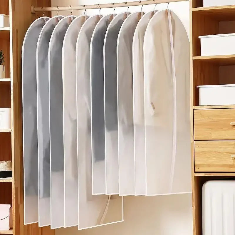 Transparent Zippered Garment Bag – Dustproof Cover for Suit and Dress Storage