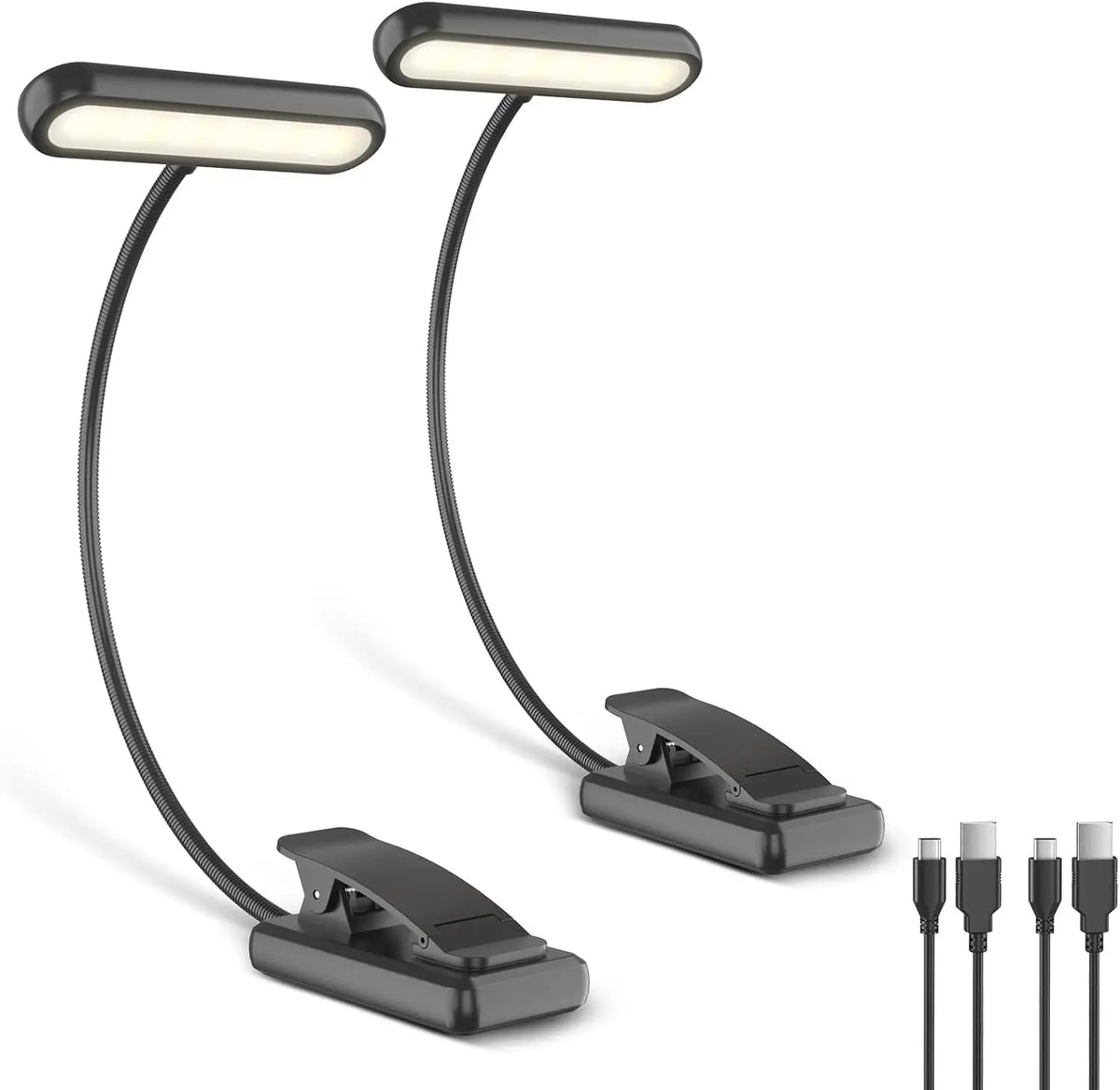 USB Rechargeable Book Light – Flexible Clip-On Lamp for Night Reading