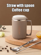 Stainless Steel Coffee Mug – Portable Anti-Scald Cup for Travel and Office