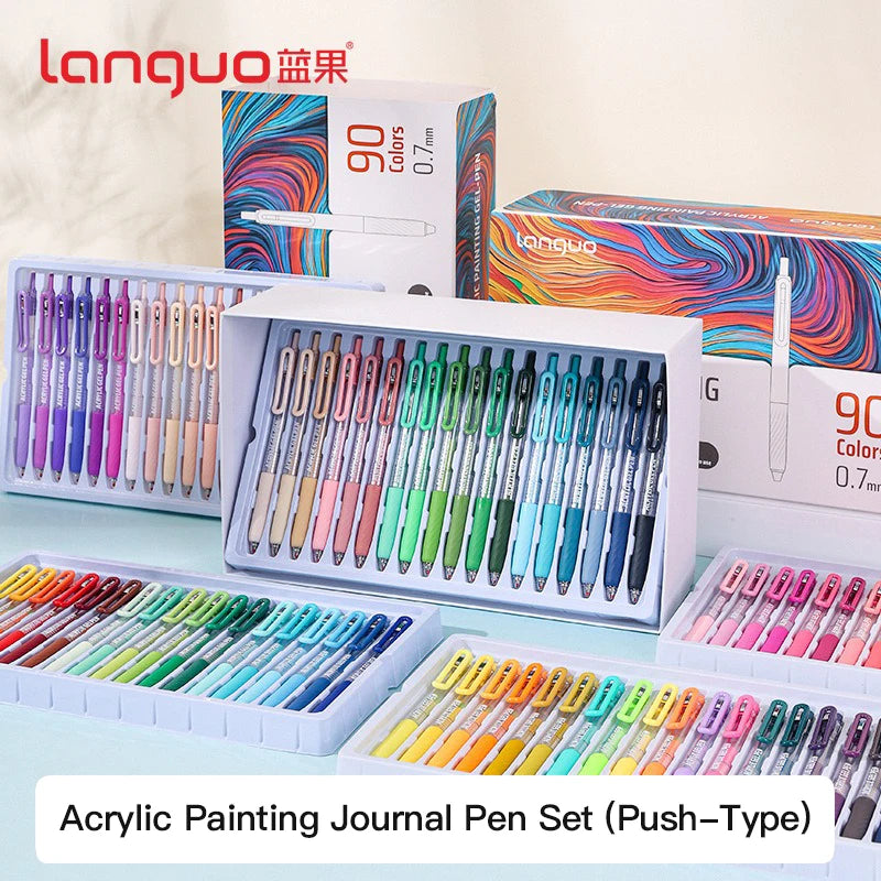 Acrylic Gel Pens – Retractable 0.7mm Tip for Student Painting and Writing