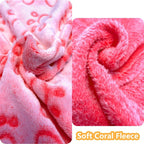 Ultra-Soft Paw Print Dog Blanket – Cozy Fleece Mat for Pets