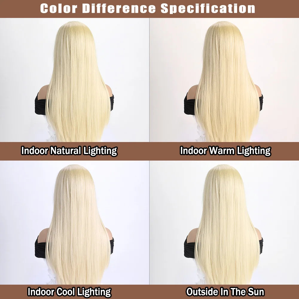 Long Straight Synthetic Wig – 26-Inch Colored Hair for Cosplay Halloween