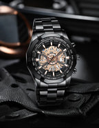 Stainless Steel Quartz Watch – Waterproof Luminous Calendar for Business Men