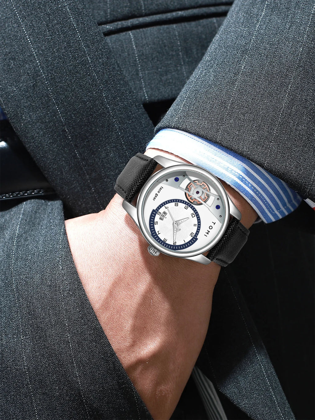 Minimalist Quartz Watch – Luxury Double Strap Set for Business Gift
