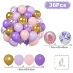 Metallic Pearl and Confetti Balloons – Decorative Latex Set for Party Events