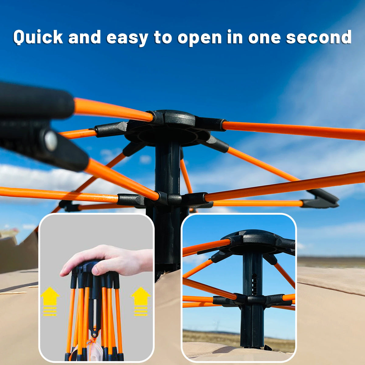 4-Person Automatic Pop-Up Tent – Rainproof Shelter for Outdoor Beach Fishing
