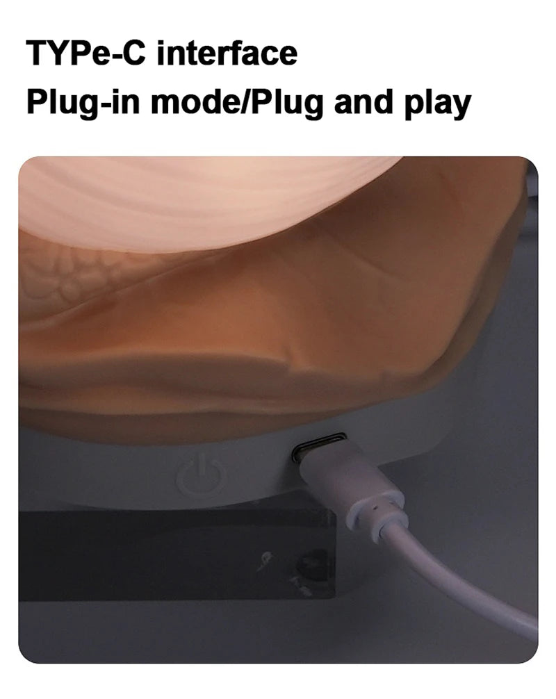 Cute Snail Night Light – Color Changing Bedside Lamp for Kids Room Decor