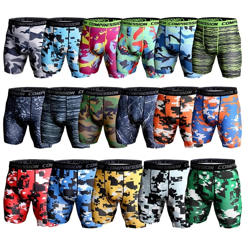 Compression Shorts – 3D Printed Camouflage for Gym and Bodybuilding