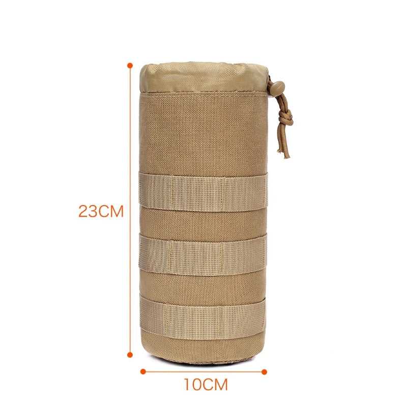 Tactical Hydration Carrier – Adjustable Nylon Water Bottle Pouch for Hiking